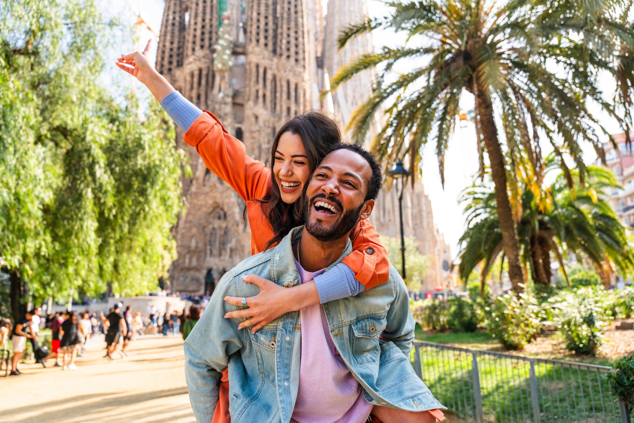 Couple traveling
